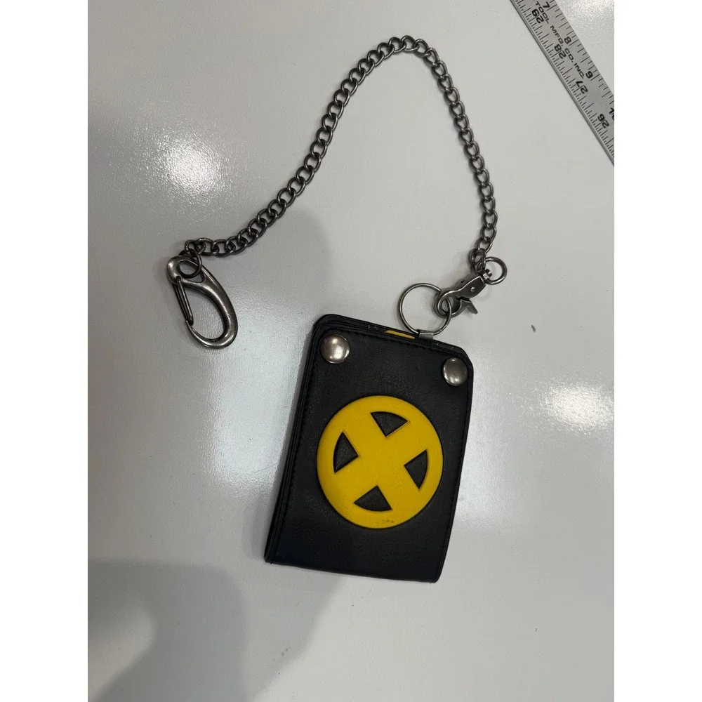 Marvel Comics Uncanny X-Men Bifold Chain Wallet Black Yellow Comic Book Graphic